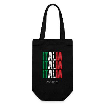 Drapeau de l’Italie, fierté italienne - Sac à bouteille - noir - Devant