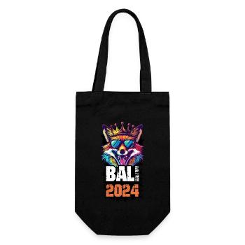 Bali 2024 Urlaub Fuchs - Geschenkbeutel für Flaschen - Schwarz - Vorne