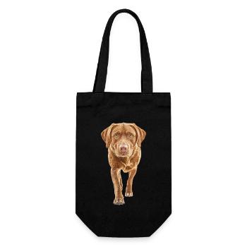 Labrador Retriever - Geschenkbeutel für Flaschen - Schwarz - Vorne