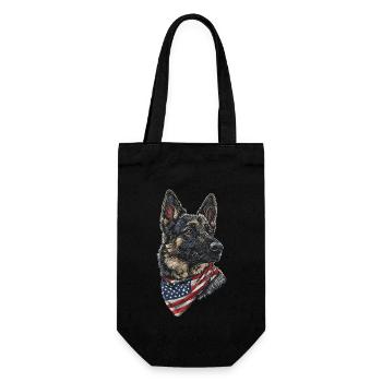 Deutscher Schäferhund - Geschenkbeutel für Flaschen - Schwarz - Vorne