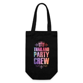 Thailand Party Crew Bunt Urlaub - Geschenkbeutel für Flaschen - Schwarz - Vorne