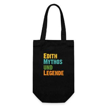 Mythos Edith die Legende Vorname Edith - Geschenkbeutel für Flaschen - Schwarz - Vorne