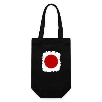 Japan Flagge Used Look Nihon Japanische Fahne - Geschenkbeutel für Flaschen - Schwarz - Vorne