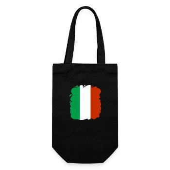 Drapeau de l’Italie Vintage Drapeau italien Look vieilli - Sac à bouteille - noir - Devant