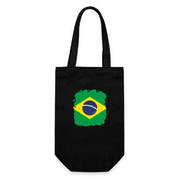 Brazil Flag Brazilian Flag South America - Gift Bag for Bottles - black - Front