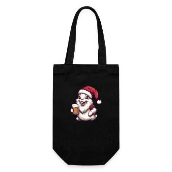 Lapin Bière de Noël Drôle - Sac à bouteille - noir - Devant
