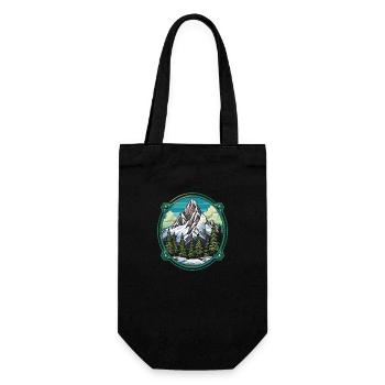 Mountains Winter Nature - Gift Bag for Bottles - black - Front