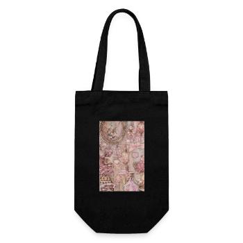 Art de parfums vintage roses - Sac à bouteille - noir - Devant