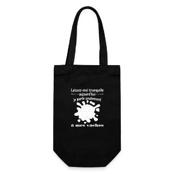 citation de vache, je parle seulement à mes vaches - Sac à bouteille - noir - Devant