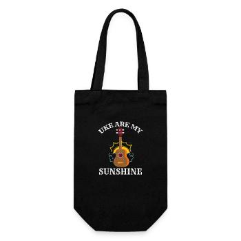 Uke Are My Sunshine Cadeau-Les Amoureux Ukulele - Sac à bouteille - noir - Devant