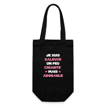 I'm a bit annoying but adorable - Gift Bag for Bottles - black - Front