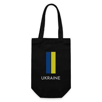 Drapeau ukrainien, fierté ukrainienne - Sac à bouteille - noir - Devant