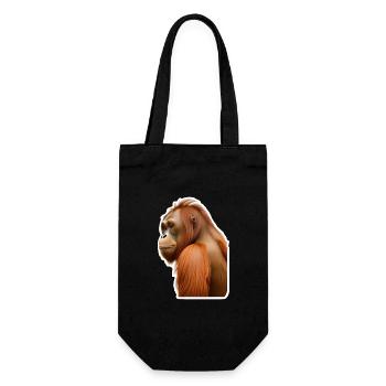 Orang-Utan - Geschenkbeutel für Flaschen - Schwarz - Vorne