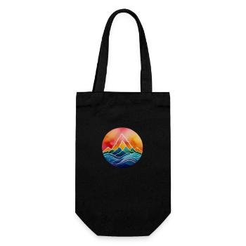 In love with the mountains - Gift Bag for Bottles - black - Front