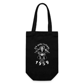 66e anniversaire, je tourne à plein régime depuis 03/1959 - Sac à bouteille - noir - Devant