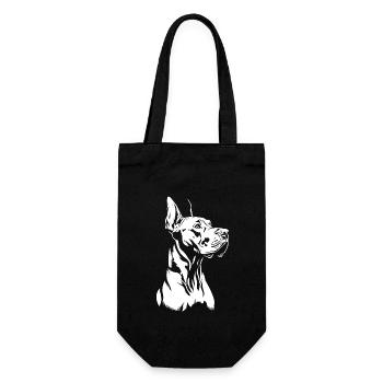 Dogue Allemand - Fan de chien - Sac à bouteille - noir - Devant