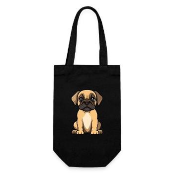Bullmastiff Dog Cute - Gift Bag for Bottles - black - Front