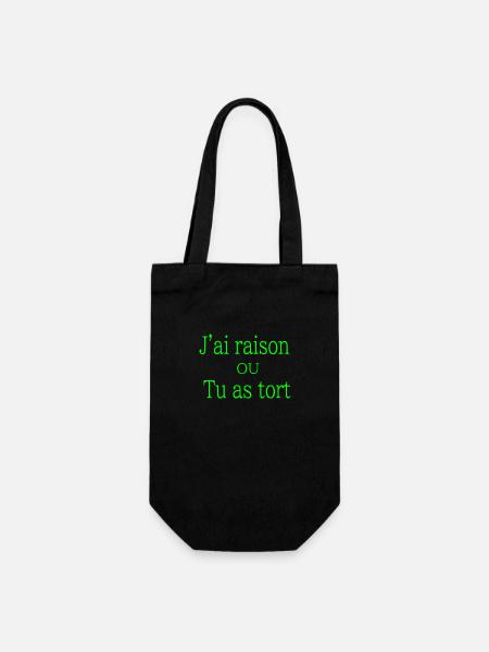j ai raison - Sac à bouteille - noir