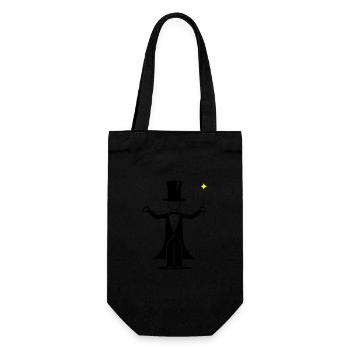 Zauberer Design - Geschenkbeutel für Flaschen - Schwarz - Vorne