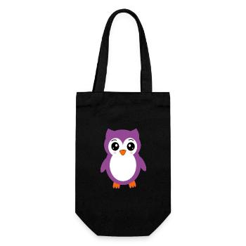 süßes kawaii Eulen T-shirt Geschenk Weihnachten - Geschenkbeutel für Flaschen - Schwarz - Vorne
