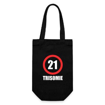 Down syndrome - Gift Bag for Bottles - black - Front