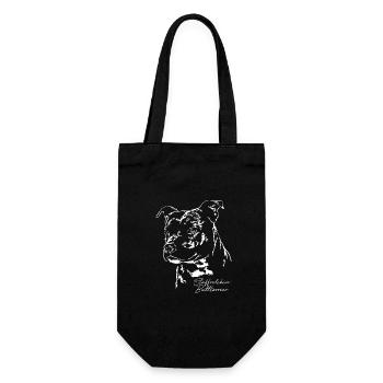 STAFFORDSHIRE BULLTERRIER Wilsign's - Gift Bag for Bottles - black - Front