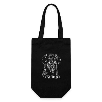 CESKY FOUSEK Dog Saying Dogs Saying Dogs - Gift Bag for Bottles - black - Front