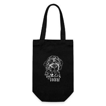 Loved by a Doodle Dog Saying Dogs Wilsigns - Gift Bag for Bottles - black - Front