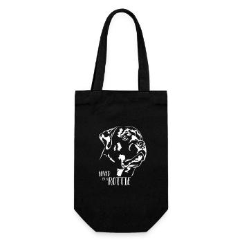 Aimé par un chien Rottweiler Rottweiler Dicton - Sac à bouteille - noir - Devant