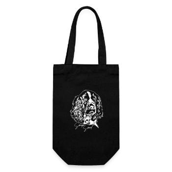 Springer Spaniel Portrait Dogs Wilsigns - Gift Bag for Bottles - black - Front