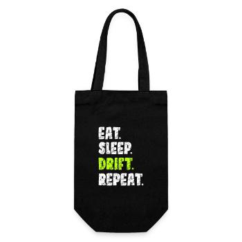 Eat Sleep Drift Wiederholung | Auto-Driften - Geschenkbeutel für Flaschen - Schwarz - Vorne