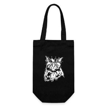 Maine Coon Crown Cat Cats Wilsigns - Gift Bag for Bottles - black - Front