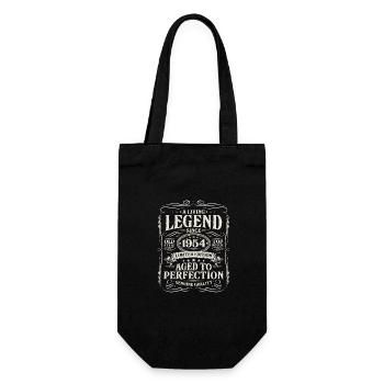 Born in 1954 Living legend since 1954 - Gift Bag for Bottles - black - Front