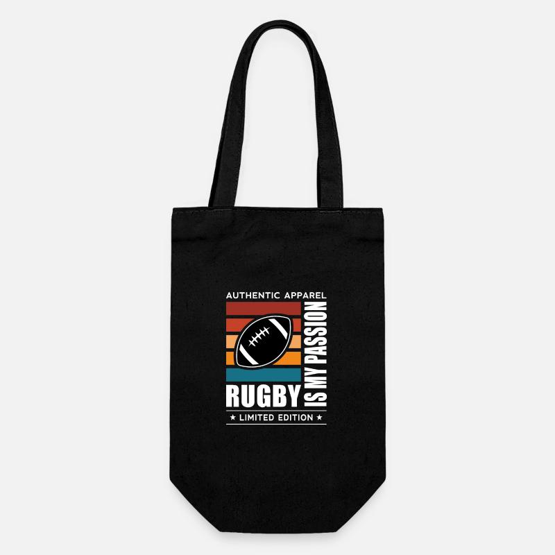 Rugby - Gift Bag for Bottles - black