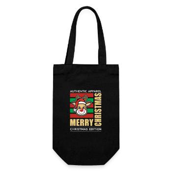Merry Christmas - Geschenkbeutel für Flaschen - Schwarz - Vorne