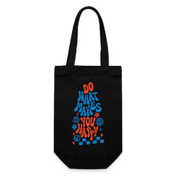 Faites ce qui vous rend heureux Dicton rétro - Sac à bouteille - noir - Devant