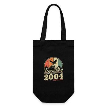 Légendaire depuis 2004 Vintage cadeau d’anniversaire - Sac à bouteille - noir - Devant