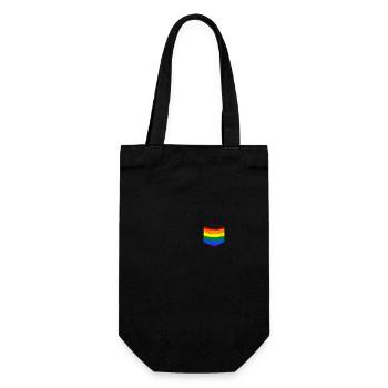 LGBTQ Gay Lesbian Bi Queer Trans CSD - Gift Bag for Bottles - black - Front