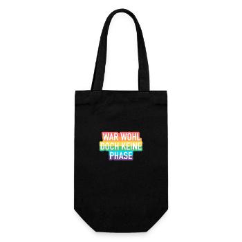 LGBTQ Schwul Lesbisch Bi Queer Trans CSD - Geschenkbeutel für Flaschen - Schwarz - Vorne