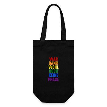 LGBTQ Schwul Lesbisch Bi Queer Trans CSD - Geschenkbeutel für Flaschen - Schwarz - Vorne