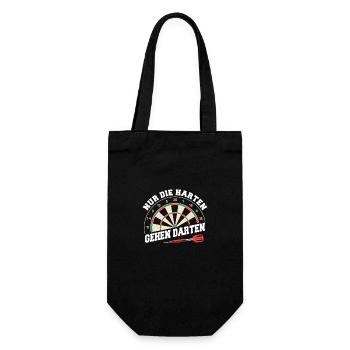 Dart Darts Dartspieler Dartsport - Geschenkbeutel für Flaschen - Schwarz - Vorne