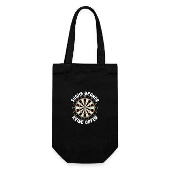 Dart Darts Dartspieler Dartsport - Geschenkbeutel für Flaschen - Schwarz - Vorne
