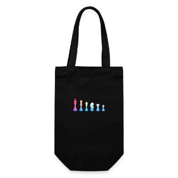 Chess Chess Player Chess Piece - Gift Bag for Bottles - black - Front
