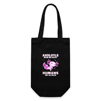Axolotl Fisch - Geschenkbeutel für Flaschen - Schwarz - Vorne