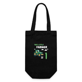 Gift 1 year birthday boy or girl - Gift Bag for Bottles - black - Front