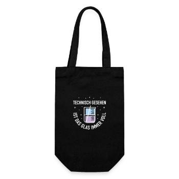 Chemie Chemiker Wissenschaft Chemielaborant - Geschenkbeutel für Flaschen - Schwarz - Vorne