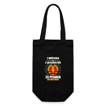 Ostdeutschland Osten Ossi DDR Heimat Ostblock - Geschenkbeutel für Flaschen - Schwarz - Vorne
