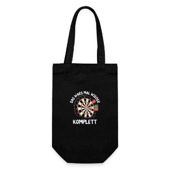 Dart Darts Dartspieler Dartsport - Geschenkbeutel für Flaschen - Schwarz - Vorne