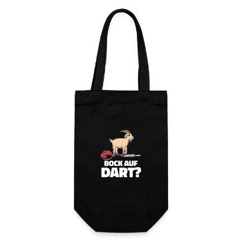 Dart Darts Dartspieler Dartsport - Geschenkbeutel für Flaschen - Schwarz - Vorne