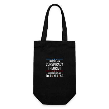 conspiracy theorist conspiracy theory - Gift Bag for Bottles - black - Front